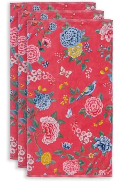 Pip Studio Handdoeken<Badhanddoek Set/3 Good Evening 55X100 Cm Koraal