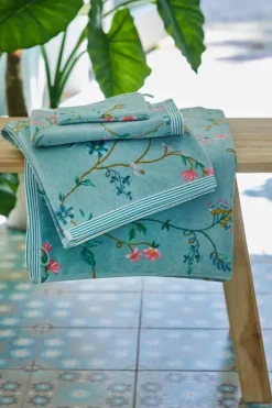 Pip Studio Handdoeken<Badhanddoek Set/3 Les Fleurs 55X100 Cm Blauw