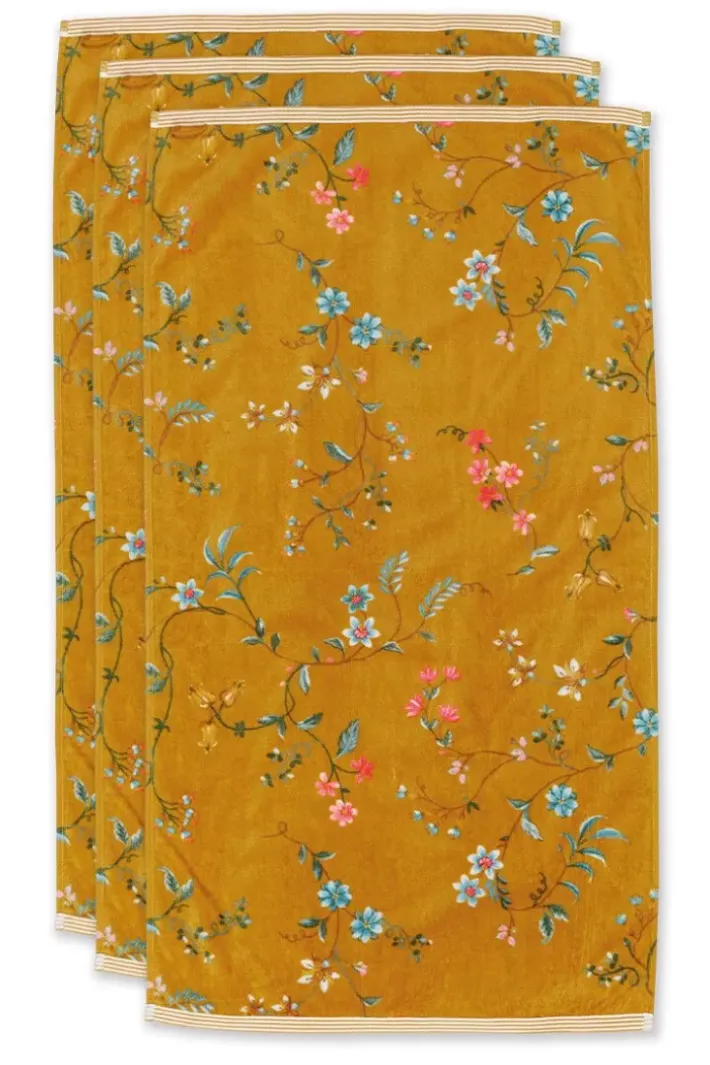 Pip Studio Handdoeken<Badhanddoek Set/3 Les Fleurs 55X100 Cm Geel