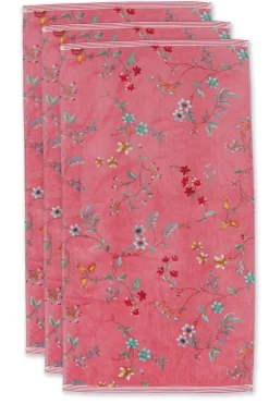 Pip Studio Handdoeken<Badhanddoek Set/3 Les Fleurs 55X100 Cm Roze