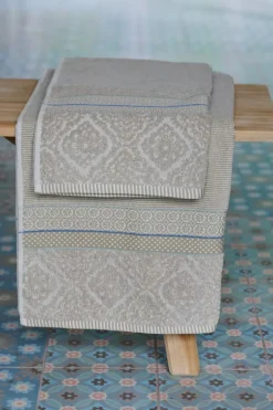 Pip Studio Handdoeken<Badhanddoek Set/3 Soft Zellige 55X100 Cm Khaki