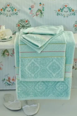 Pip Studio Handdoeken<Badhanddoek Set/3 Soft Zellige Blue 55X100 Cm Blauw