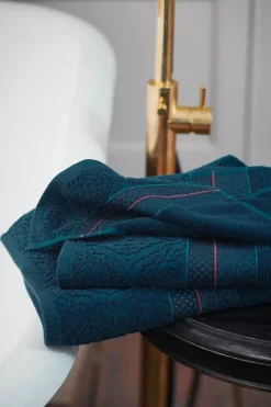 Pip Studio Handdoeken<Badhanddoek Set/3 Soft Zellige Donker 55X100 Cm Blauw