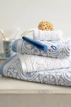 Pip Studio Handdoeken<Badhanddoek Set/3 Tile De Pip Blauw 55X100 Cm