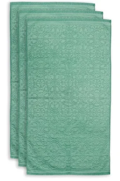 Pip Studio Handdoeken<Badhanddoek Set/3 Tile De Pip 55X100 Cm Groen