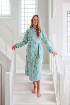 Pip Studio Badjassen<Badjas Les Fleurs Blauw