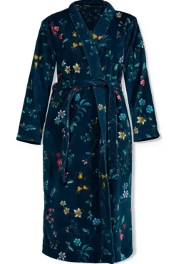 Pip Studio Badjassen<Badjas Les Fleurs Donker Blauw