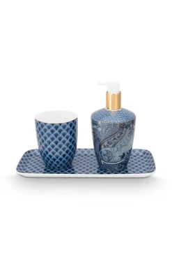 Pip Studio Zeeppompjes<Badkamer Accessoires Set/3 Kyoto Festival Blauw