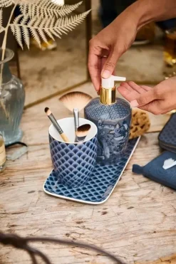 Pip Studio Zeeppompjes<Badkamer Accessoires Set/3 Kyoto Festival Blauw