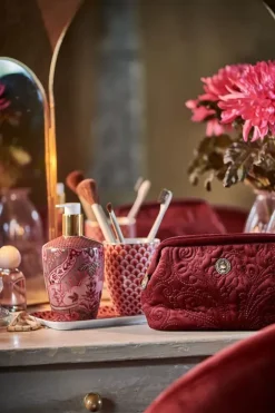 Pip Studio Zeeppompjes<Badkamer Accessoires Set/3 Kyoto Festival Donker Roze