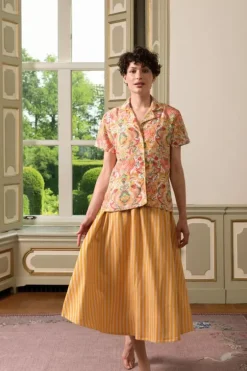 Pip Studio T-Shirts<Blouse Korte Mouw Kyoto Festival Geel