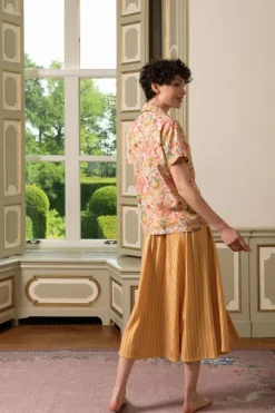 Pip Studio T-Shirts<Blouse Korte Mouw Kyoto Festival Geel