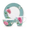 Pip Studio Sets Porseleinen Sets<Blushing Birds Ontbijt Set/3 Blue Blauw