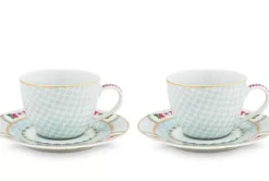 Pip Studio Kop/Schotel<Blushing Birds Set/2 Espresso Kop & Schotel Wit