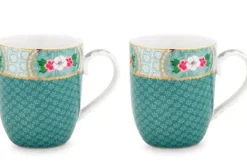 Pip Studio Koffiemokken<Blushing Birds Set/2 Mokken Klein Blauw