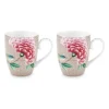 Pip Studio Sets Porseleinen Sets<Blushing Birds Set/2 Mokken Groot Khaki
