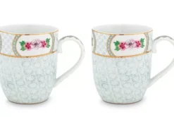 Pip Studio Koffiemokken<Blushing Birds Set/2 Mokken Klein Wit