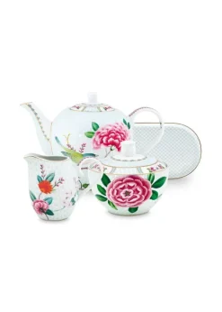 Pip Studio Sets Porseleinen Sets<Blushing Birds Thee Set/4 Wit