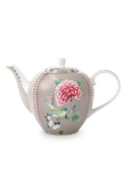 Pip Studio Theepotten<Blushing Birds Theepot Groot Khaki