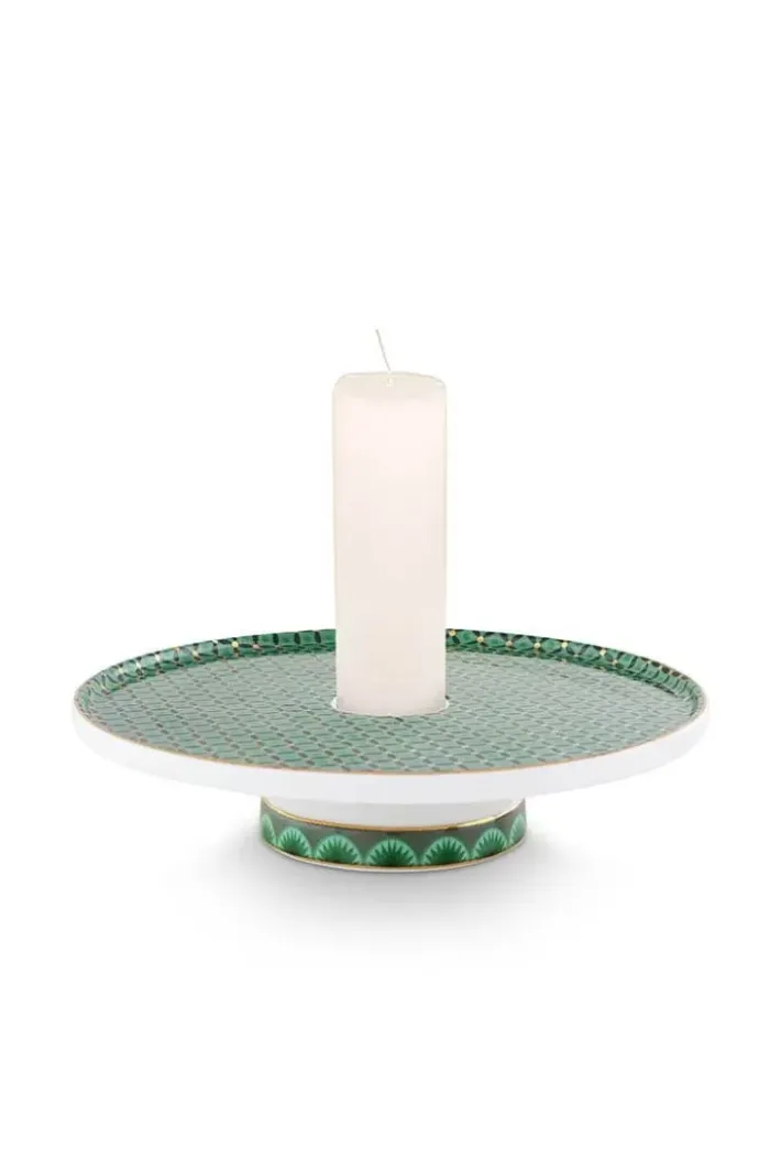Pip Studio Kandelaars<Cross Stitch Kaarshouder 14Cm Groen