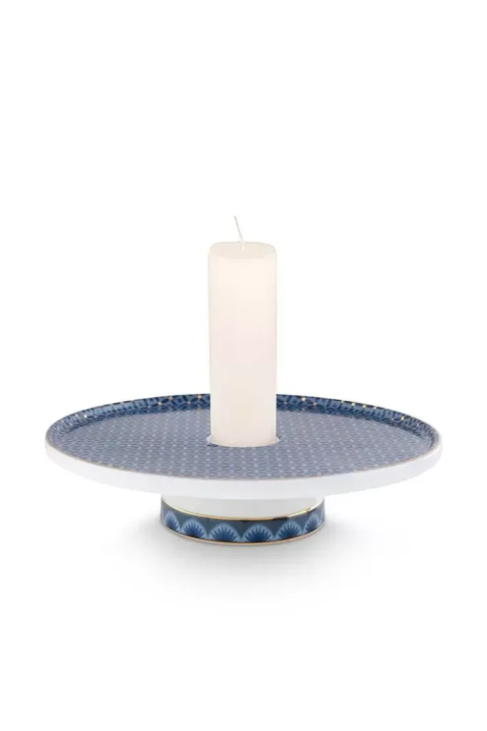 Pip Studio Kandelaars<Cross Stitch Kaarshouder 14Cm Blauw