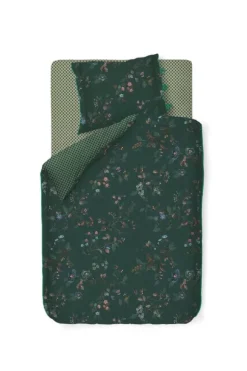 Pip Studio Dekbedovertrekken<Dekbedovertrek Kawai Flower Donker Groen