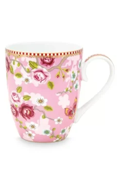 Pip Studio Theemokken<Early Bird Mok Groot Chinese Rose Roze