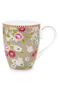 Pip Studio Theemokken<Early Bird Mok Groot Chinese Rose Khaki