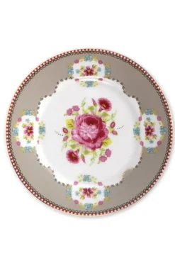 Pip Studio Gebaksborden<Floral Gebaksbord 17 Cm Khaki