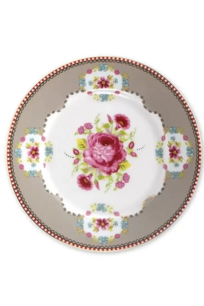 Pip Studio Gebaksborden<Floral Gebaksbord 17 Cm Khaki
