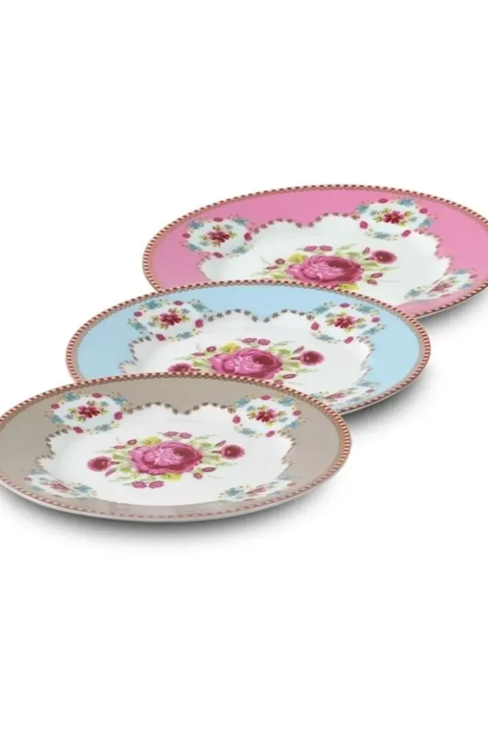 Pip Studio Gebaksborden<Floral Gebaksbord 17 Cm Khaki