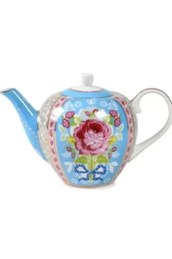 Pip Studio Theepotten<Floral Theepot Blauw