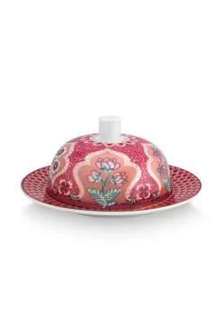 Pip Studio Botervloten<Flower Festival Botervloot Rond Deco Donker Roze