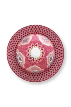 Pip Studio Botervloten<Flower Festival Botervloot Rond Deco Donker Roze