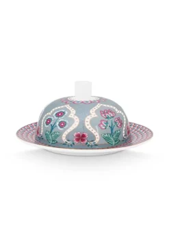 Pip Studio Botervloten<Flower Festival Botervloot Licht Blauw