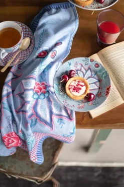 Pip Studio Kop/Schotel<Flower Festival Cappuccino Kop & Schotel Lichtblauw