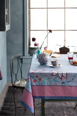Pip Studio Kop/Schotel<Flower Festival Cappuccino Kop & Schotel Lichtblauw