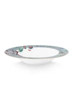 Pip Studio Diepe Borden<Flower Festival Diep Bord Licht 21.5 Cm Blauw