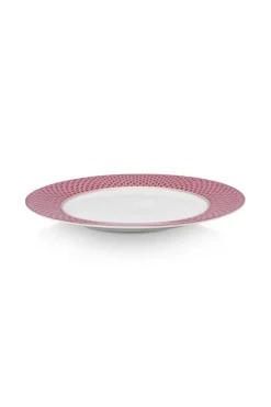 Pip Studio Dinerborden<Flower Festival Dinerbord Rood/Donker 26.5 Cm Roze