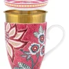 Pip Studio Sets Porseleinen Sets<Flower Festival Eenpersoons Thee Donker Roze