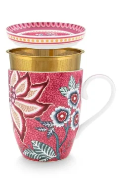 Pip Studio Sets Porseleinen Sets<Flower Festival Eenpersoons Thee Donker Roze