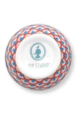 Pip Studio Eierdopjes<Flower Festival Eierdopje Rood/Licht Blauw