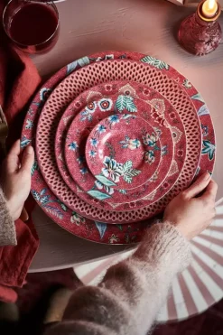Pip Studio Gebaksborden<Flower Festival Gebaksbord Donker 17 Cm Roze
