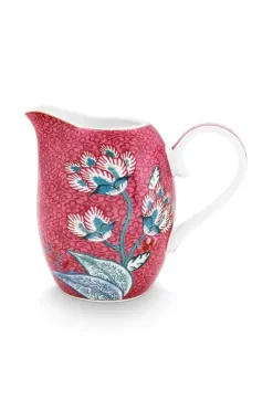 Pip Studio Melkkannen<Flower Festival Kan Klein Donker Roze