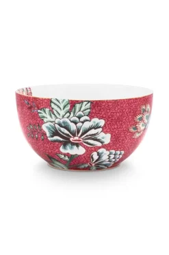 Pip Studio Kommen<Flower Festival Kom Donker 12 Cm Roze