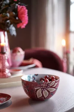 Pip Studio Kommen<Flower Festival Kom Donker 15 Cm Roze