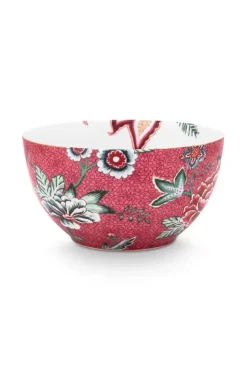 Pip Studio Kommen<Flower Festival Kom Donker 15 Cm Roze