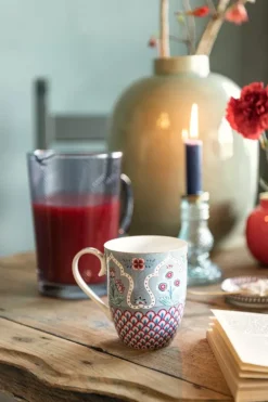 Pip Studio Theemokken<Flower Festival Mok Groot Deco Licht Blauw