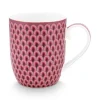 Pip Studio Koffiemokken<Flower Festival Mok Klein Rood/Donker Roze