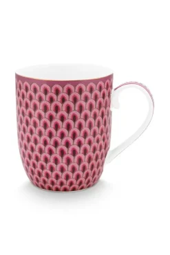 Pip Studio Koffiemokken<Flower Festival Mok Klein Rood/Donker Roze